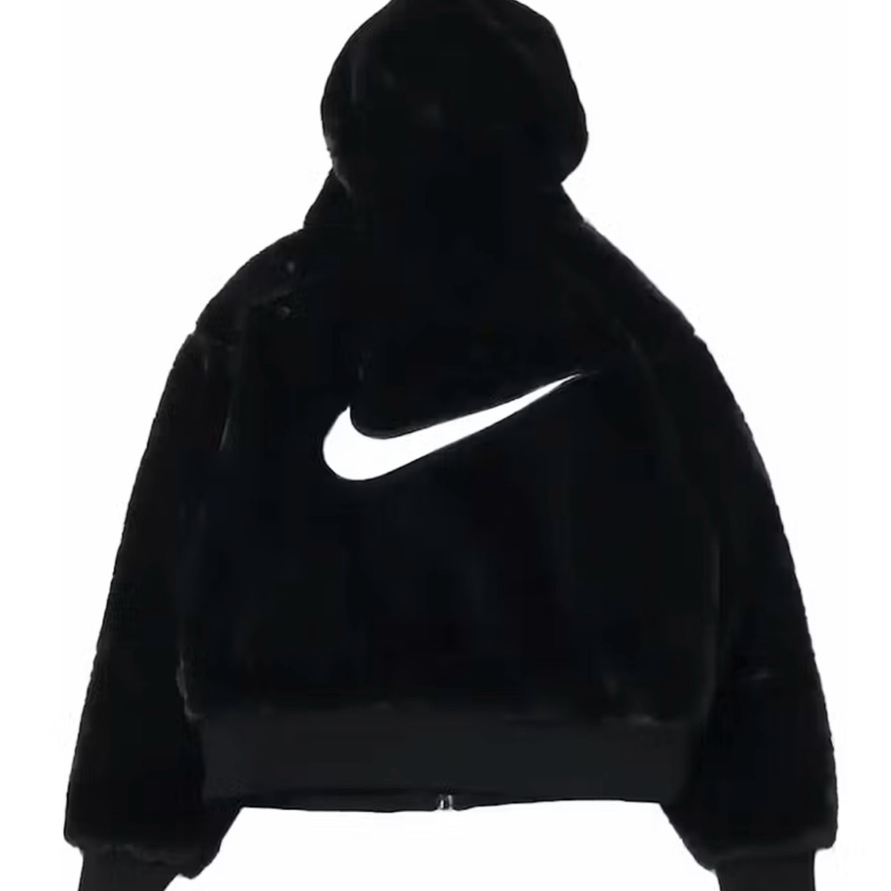 NIKE HOODIE JACKET Sportswear Essentials Faux Fur  Size S